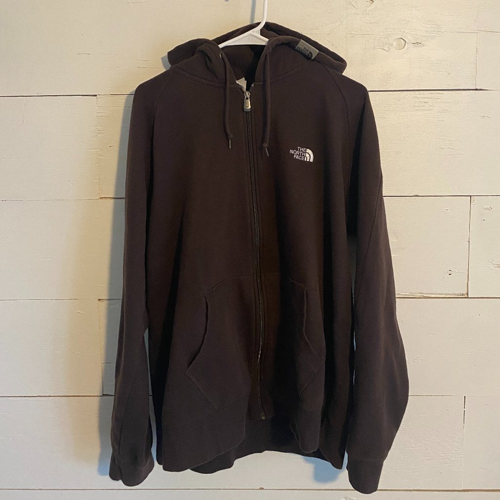 The North Face Mens XL Brown Zip Up Hoodie